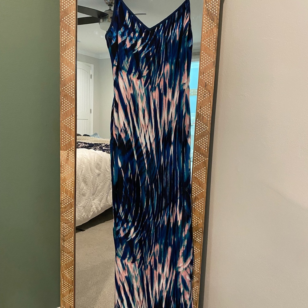 Sanctuary tie dye pattern silk dress